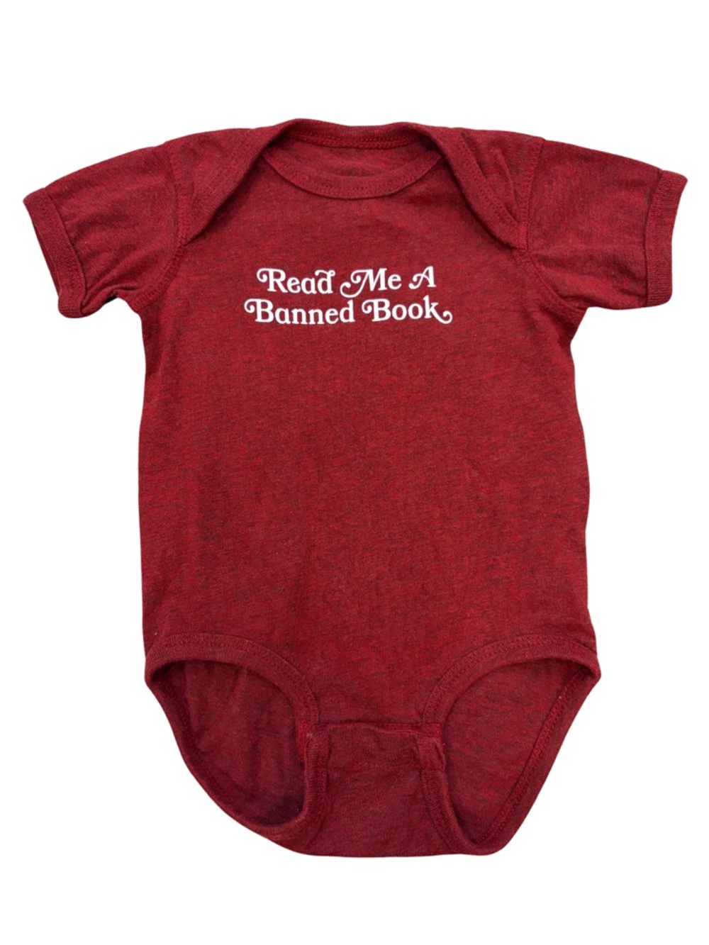 Read Me A Banned Book Red Baby Onesie 6-12 Months